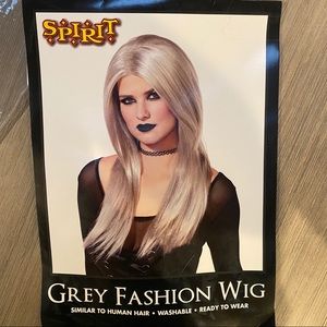 Grey halloween wig